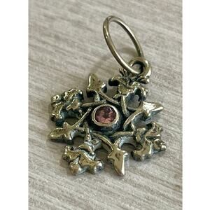Love Heals Rose Quartz OCTOBER Birthstone Round White Bronze Charm LH91